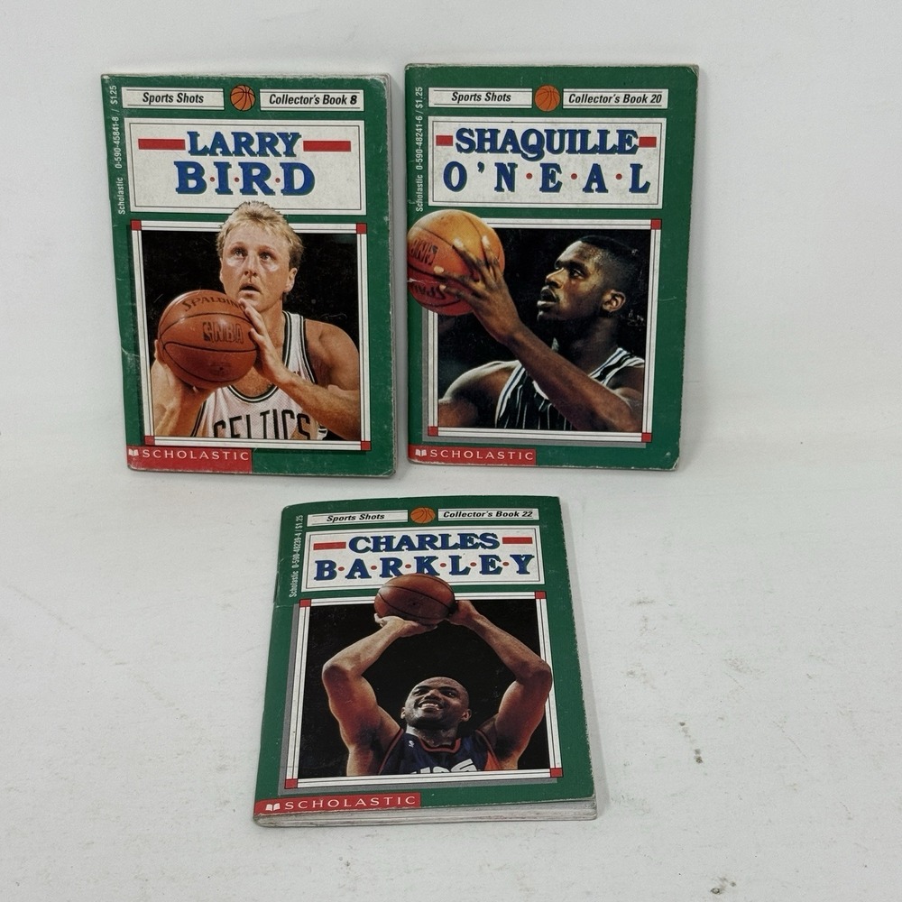Scholastic Sports Shots Lot Of 4 Books - Jordan Montana Barkley Shaq  Vintage
